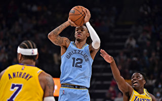 组图：NBA 莫兰特得41分 灰熊104:99胜湖人