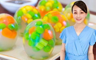 【美食天堂】蛋形蔬菜燕菜果冻～营养清爽美味好吃！