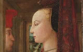 纪念爱情与婚姻的双人肖像画《女子与窗扉边的男子肖像》 