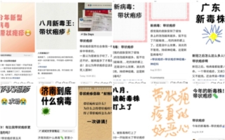 大陆坊间热议病毒带状疱疹流行 官方缄默