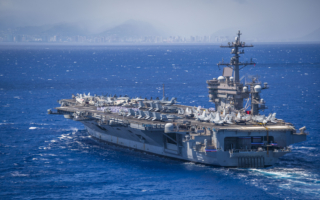 俄反潜机在美航母上空被F-35C等战机拦截