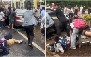 浙江金华小学前汽车冲撞人群 传多人伤亡