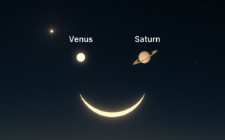 三星合绘“宇宙笑脸”周末天文奇观竞相登场