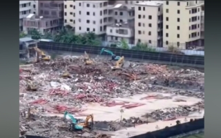 潮汕豪宅“英之园”一夜间被夷平 现场画面曝光