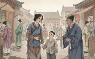 女婿夺产 乞丐母子拦车告官 青天大人巧计破案