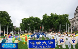 法轮功学员伦敦集会反迫害 英政界支持