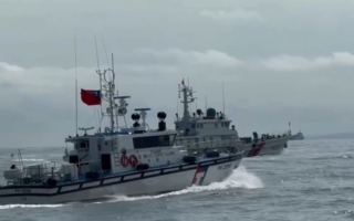 中共海警船连日扰金门水域 遭台海巡监控驱离