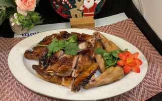 【梁厨美食】糟卤汁“花雕酒烤鸡”～香喷喷！