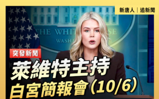 【直播】莱维特主持白宫简报会（10/6）