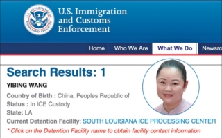 纽约台山侨胞妇联会会长王一冰被ICE抓走