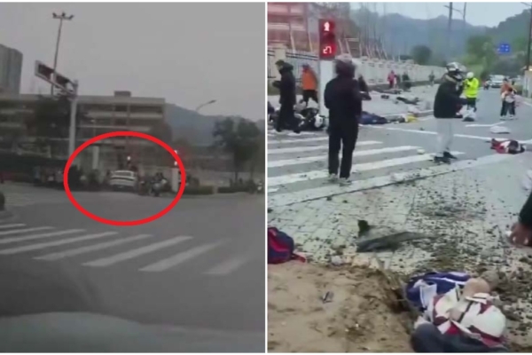 四中全会期间 湖北爆车撞小学生惨案