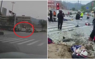 四中全会期间 湖北爆车撞小学生惨案