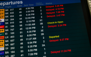 东北风暴致美东主要机场航班延误