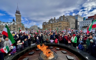 加拿大多城掀抗议潮 声援伊朗反政府示威