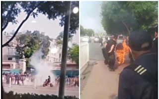 北京国家信访局门口一男子汽油浇身自焚