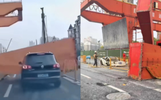 武汉地铁工地龙门吊倒塌 砸中车辆致1死1伤