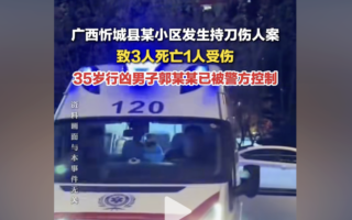 广西再爆持刀伤人案 致三死一伤