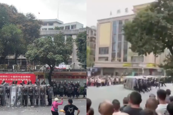 广东老人用鸡蛋砸警察 盛雪：人们走投无路