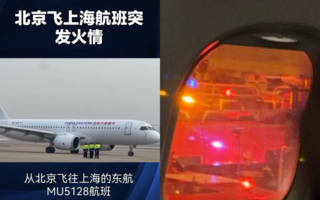 东航客机落地后舱内突然起火 目击者发声