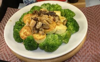 【梁厨美食】羊肚菌虾粒扒玉子豆腐～滋补家常菜！