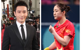 黄晓明（左）及其表妹陈梦资料照。（Getty Images/大纪元合成）