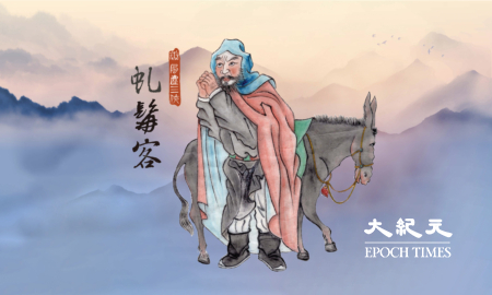 风尘三侠 之 虬髯客（绘图 古瑞珍，背景图shutterstock ／大纪元合成）