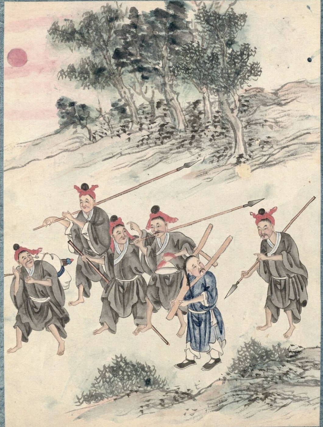 翌日一早,一支不超过二十甲士的濮军至南楚大营外,求见南楚王景曜。图片出自《百苗图苗蛮图说》,清人绘。(公有领域)
